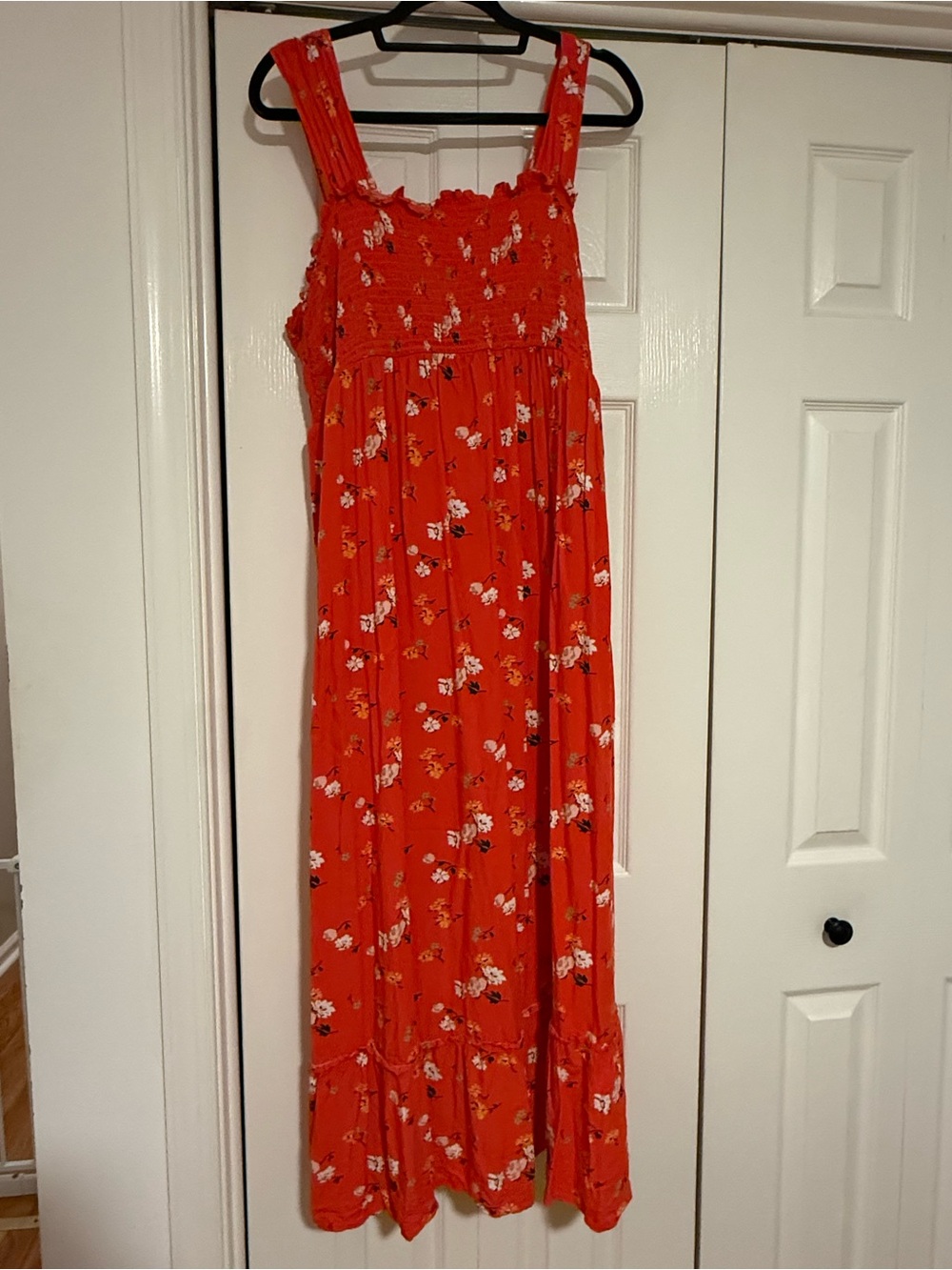 Isabel Maternity by Ingrid & Isabel Red Floral Smocked Maxi Dress
